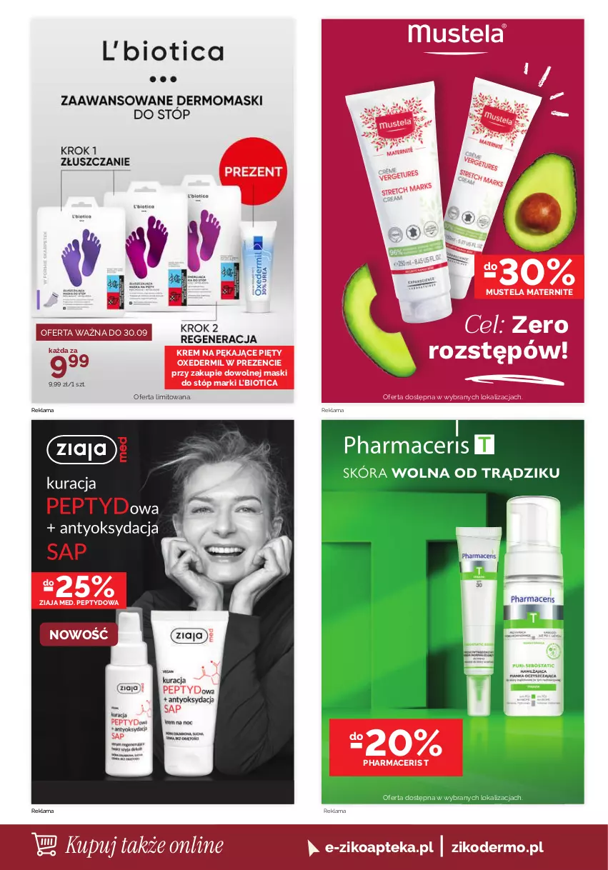 Gazetka promocyjna Ziko - Gazetka Ziko Dermo - ważna 10.09 do 23.09.2026 - strona 4 - produkty: Acer, Apteka, L'Biotica, Mus, Mustela, Pharmaceris, Ziaja