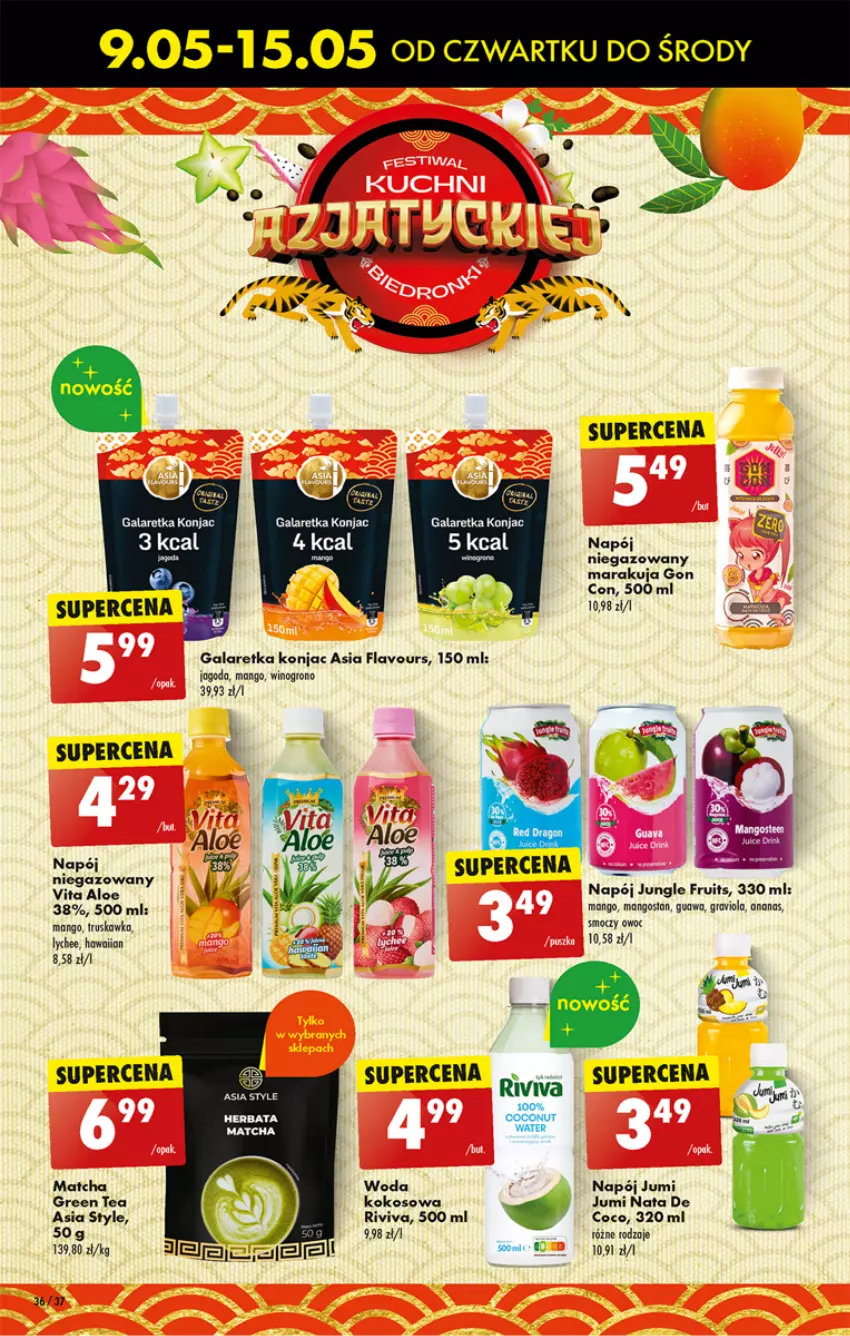 Gazetka promocyjna Biedronka - Od czwartku - ważna 09.05 do 15.05.2024 - strona 38 - produkty: Ananas, Gala, Galaretka, Gra, Herbata, Kokos, Mango, Napój, Napój niegazowany, Wino, Winogrona, Woda