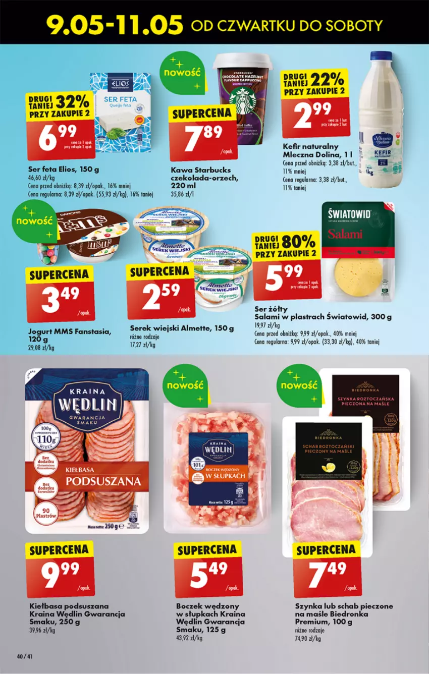 Gazetka promocyjna Biedronka - Od czwartku - ważna 09.05 do 15.05.2024 - strona 42 - produkty: Boczek, Czekolada, Dron, Feta, Kawa, Kefir, Kefir naturalny, Kiełbasa, Piec, Salami, Ser, Szynka