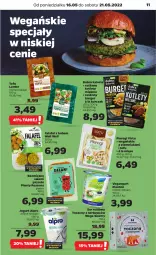 Gazetka promocyjna Netto - Gazetka spożywcza - Gazetka - ważna od 21.05 do 21.05.2022 - strona 11 - produkty: Kurczak, Pierogi, Ser, Salami, Jogurt, Tofu, Vegangurt, Virtu, Burger, Kotlet, Alpro, Mięso, Roślinny burger, Fa