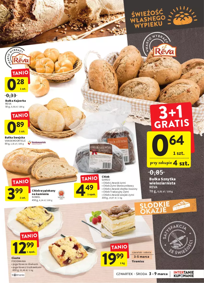 Gazetka promocyjna Intermarche - ważna 03.03 do 09.03.2022 - strona 15 - produkty: Bułka, Chleb, Jogurt, Kajzerka