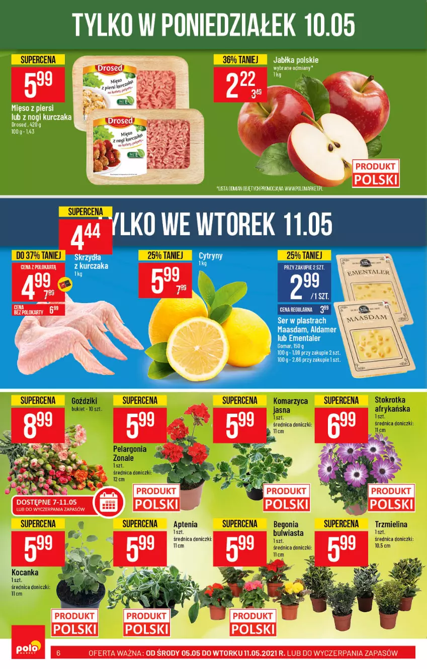 Gazetka promocyjna PoloMarket - Gazetka promocyjna  r - ważna 05.05 do 11.05.2021 - strona 6 - produkty: Jabłka, Kurczak, Mięso