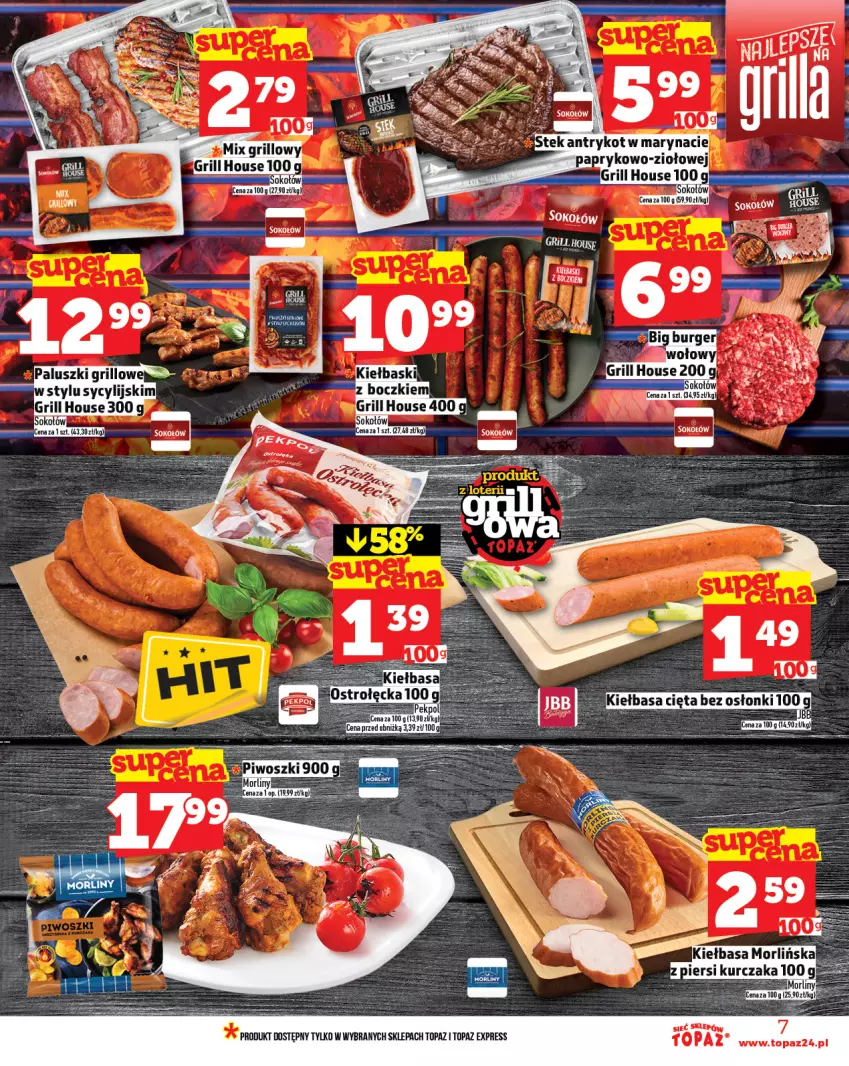 Gazetka promocyjna Topaz - Gazetka - ważna 12.06 do 18.06.2025 - strona 7 - produkty: Grill, Sok, Sokołów, Stek