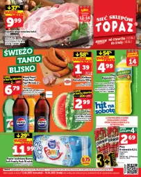 Gazetka promocyjna Topaz - Gazetka - Gazetka - ważna od 18.06 do 18.06.2025 - strona 1 - produkty: Kujawski, Top, 7up, Pepsi max, Królewski, Mirinda, Pepsi, Waga, Napój, Olej, Kiełbasa, Fa