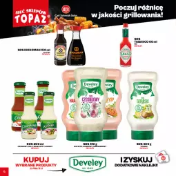 Gazetka promocyjna Topaz - Gazetka - Gazetka - ważna od 18.07 do 18.07.2021 - strona 4 - produkty: Sos tabasco, Sos, Hamburger, Klej, Burger, Fotel, Grill, Kebab