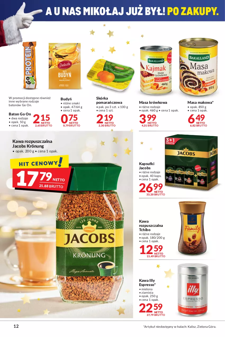 Gazetka promocyjna Makro - [Oferta promocyjna] Artykuły spożywcze i przemysłowe - ważna 30.11 do 13.12.2021 - strona 12 - produkty: Baton, Budyń, Jacobs, Jacobs Krönung, Kawa, Kawa rozpuszczalna, Masa krówkowa, Tchibo