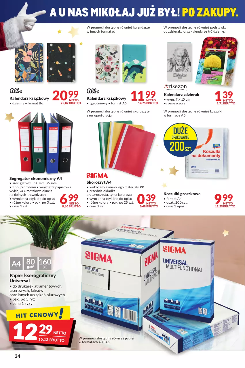 Gazetka promocyjna Makro - [Oferta promocyjna] Artykuły spożywcze i przemysłowe - ważna 30.11 do 13.12.2021 - strona 24 - produkty: Biuro, Fa, Gra, Kalendarz, Klej, Kosz, Papier, Ser