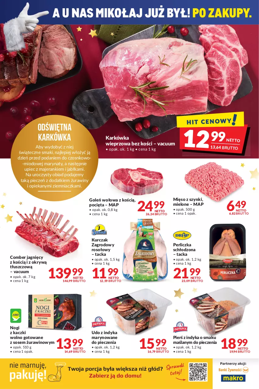 Gazetka promocyjna Makro - [Oferta promocyjna] Artykuły spożywcze i przemysłowe - ważna 30.11 do 13.12.2021 - strona 4 - produkty: Jabłka, Karkówka wieprzowa, Kurczak, Mięso, Perliczka, Piec, Sos, Wino