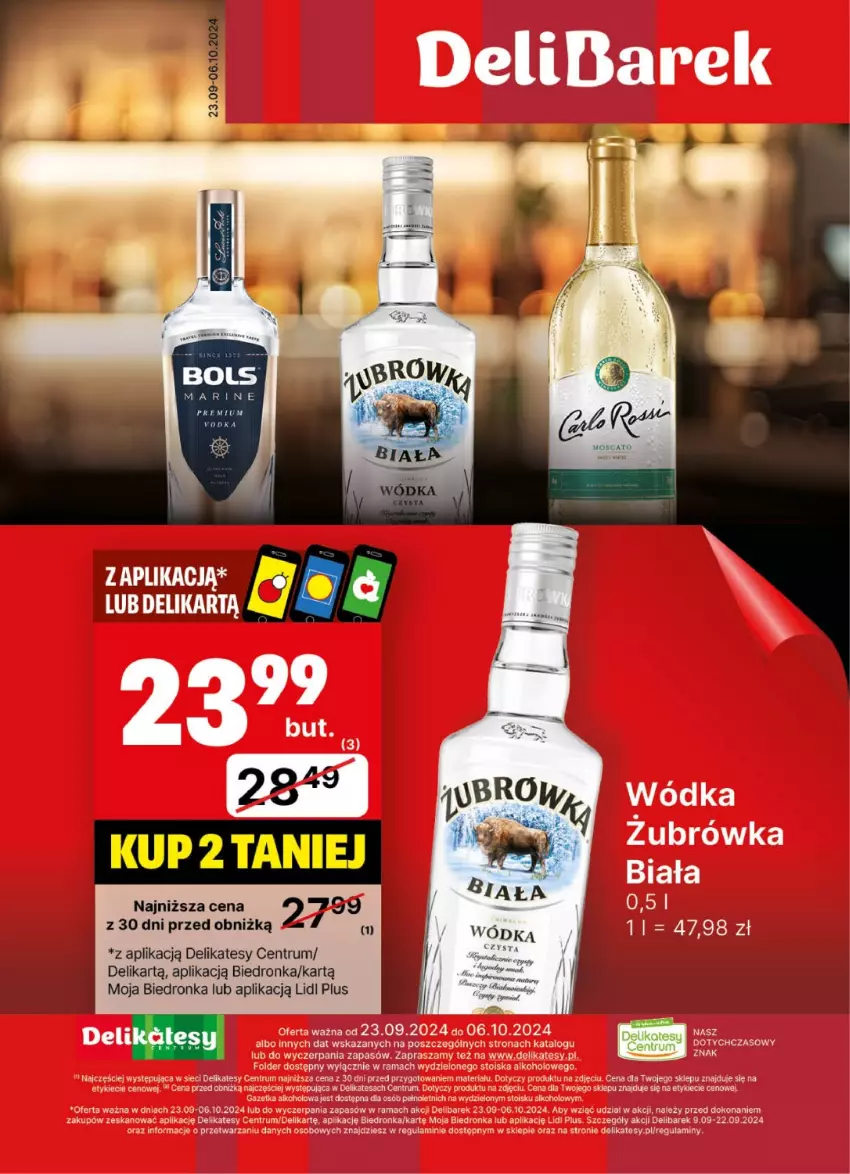 Gazetka promocyjna Delikatesy Centrum - DeliBarek DC39-DC40 - ważna 23.09 do 06.10.2024 - strona 1 - produkty: Dron, Rum