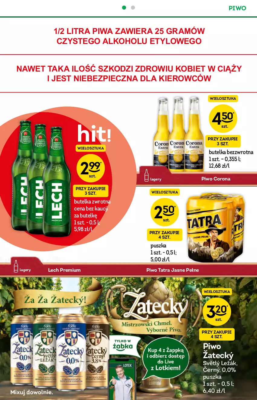 Gazetka promocyjna Żabka - ważna 07.07 do 13.07.2021 - strona 14 - produkty: Gra, Lech Premium, Piec, Piwa, Piwo, Tatra