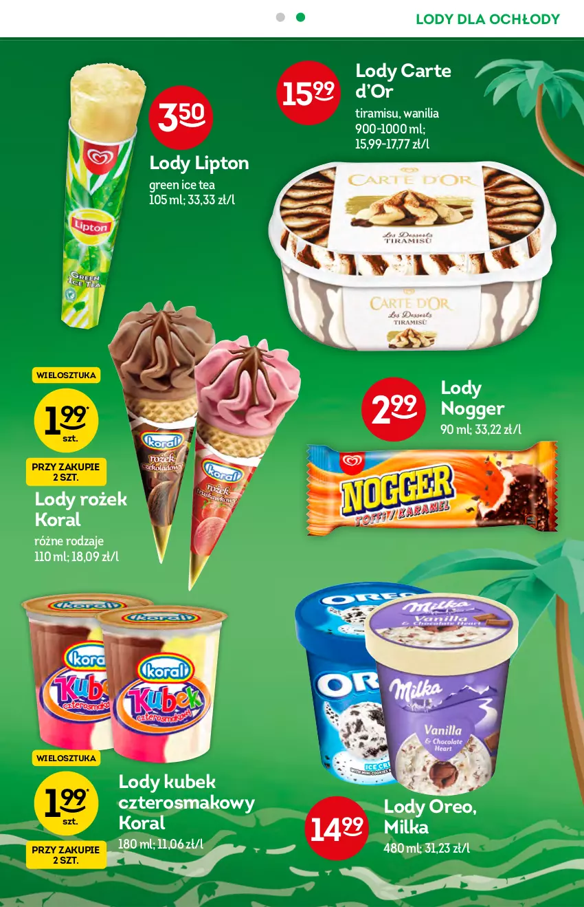 Gazetka promocyjna Żabka - ważna 07.07 do 13.07.2021 - strona 17 - produkty: Ice tea, Kubek, Lipton, Lody, Milka, Oreo