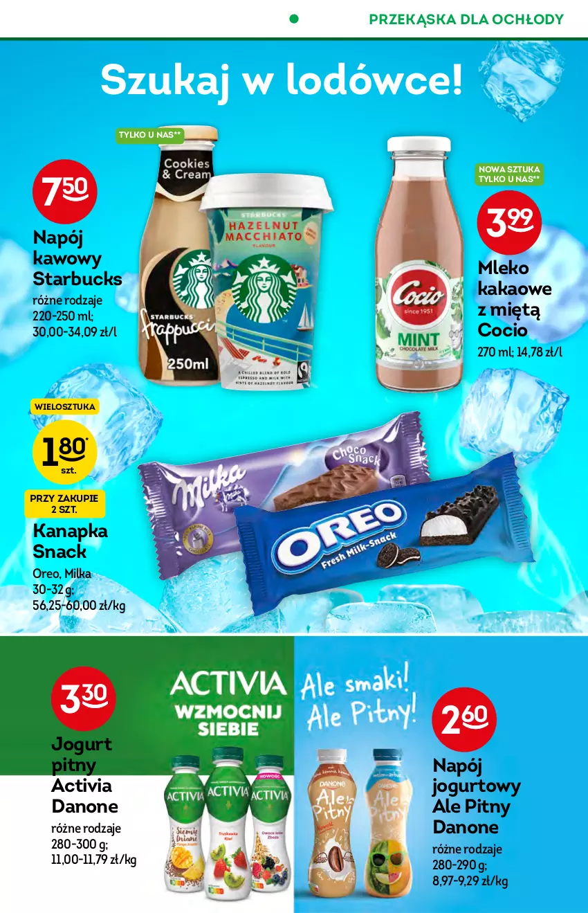 Gazetka promocyjna Żabka - ważna 07.07 do 13.07.2021 - strona 18 - produkty: Activia, Danone, Jogurt, Jogurt pitny, Kakao, Milka, Mleko, Napój, Napój jogurtowy, O nas, Oreo