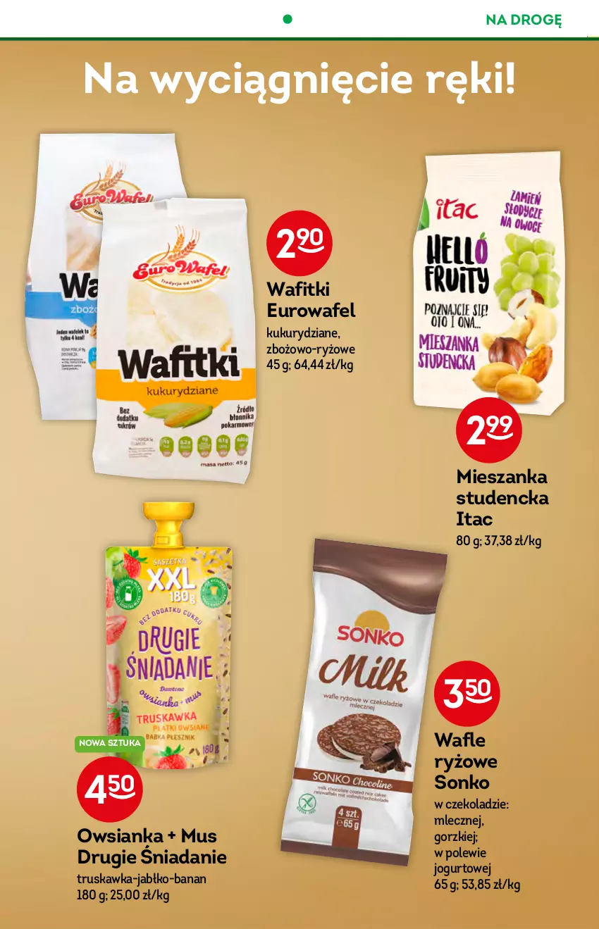 Gazetka promocyjna Żabka - ważna 07.07 do 13.07.2021 - strona 26 - produkty: Jogurt, Mieszanka studencka, Mus, Owsianka, Ryż, Sonko, Wafle