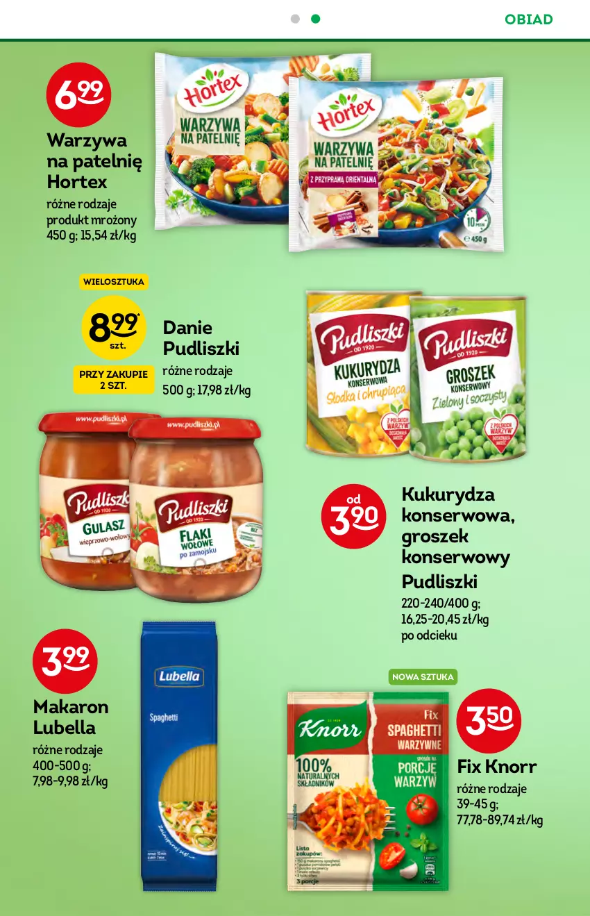 Gazetka promocyjna Żabka - ważna 07.07 do 13.07.2021 - strona 36 - produkty: Bell, Bella, Groszek, Hortex, Knorr, Kukurydza, Lubella, Makaron, Pudliszki, Ser, Warzywa