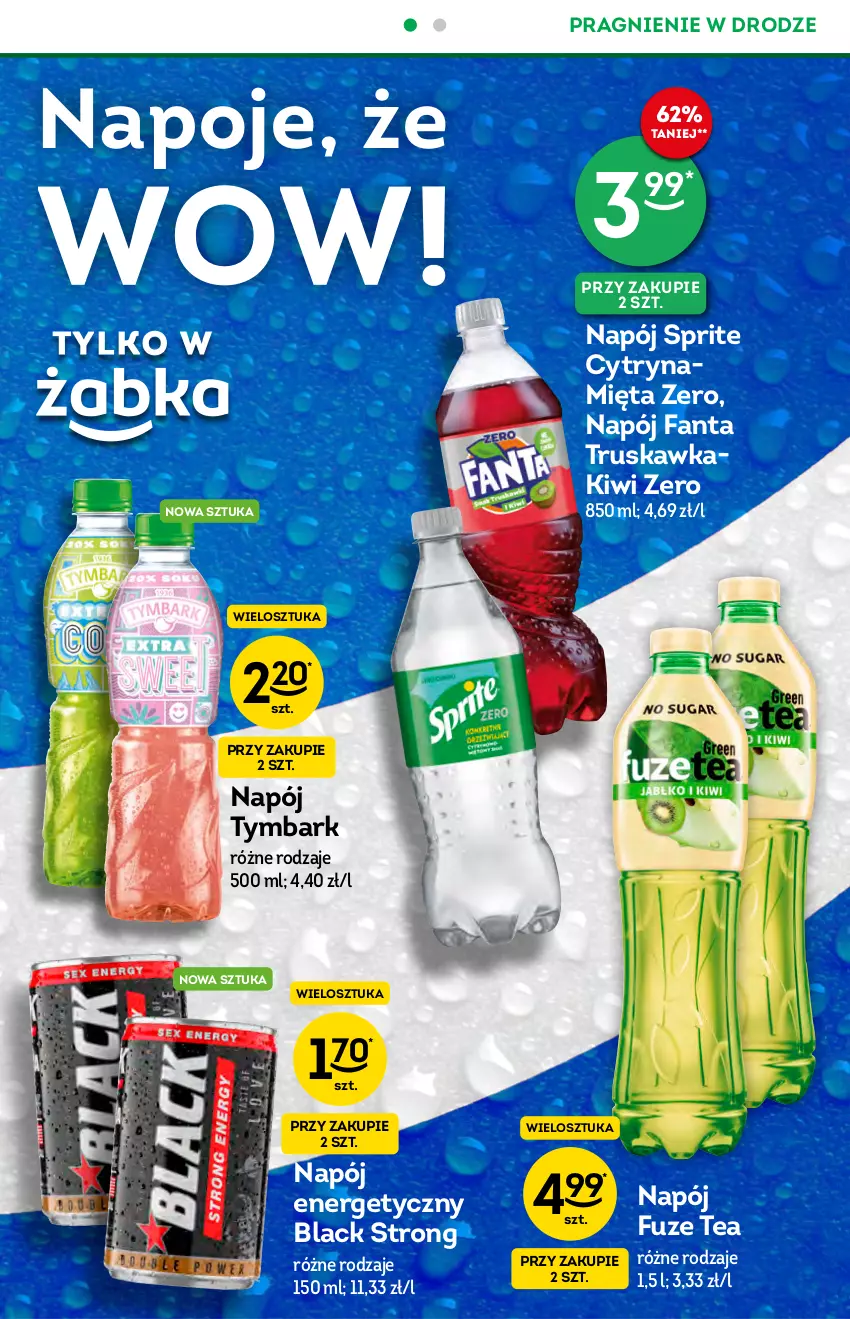 Gazetka promocyjna Żabka - ważna 07.07 do 13.07.2021 - strona 4 - produkty: Fa, Fanta, Kaki, Kiwi, Lack, Mięta, Napój, Napój energetyczny, Napoje, Sprite, Tymbark