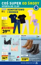 Gazetka promocyjna Aldi - Artykuły przemysłowe i tekstylia - Gazetka - ważna od 16.09 do 16.09.2023 - strona 7 - produkty: Buty, Biustonosz, Wełna, Karmi, Piżama, Queentex