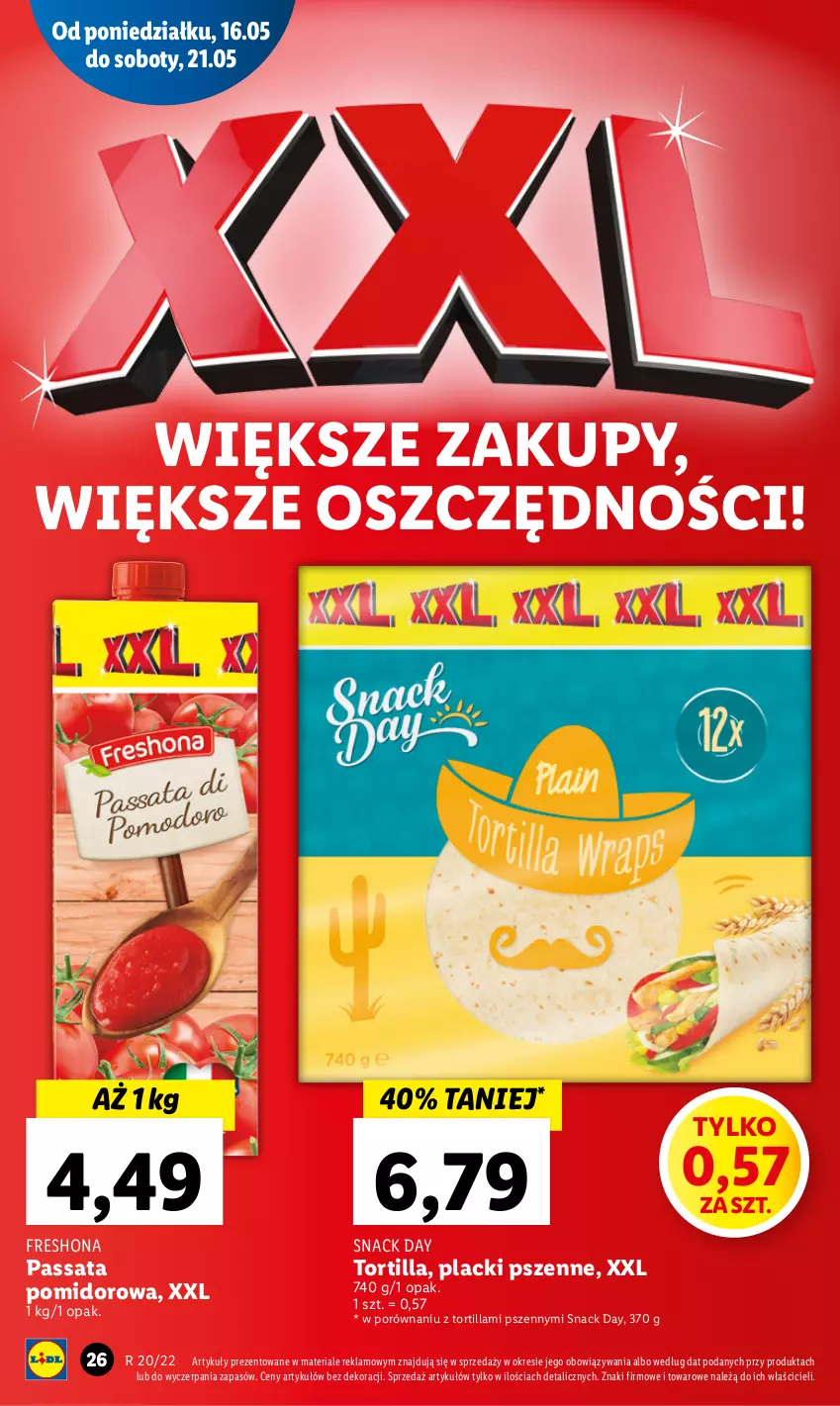 Gazetka promocyjna Lidl - GAZETKA - ważna 16.05 do 18.05.2022 - strona 26 - produkty: Lack, Por, Tortilla