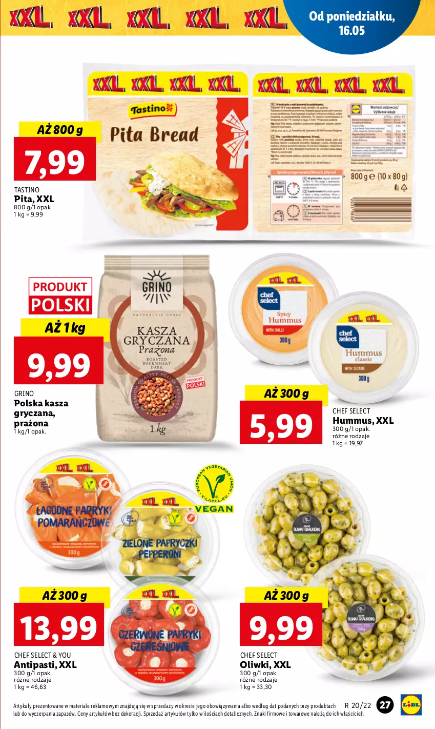 Gazetka promocyjna Lidl - GAZETKA - ważna 16.05 do 18.05.2022 - strona 27 - produkty: Gry, Hummus, Kasza, Kasza gryczana, Mus, Oliwki