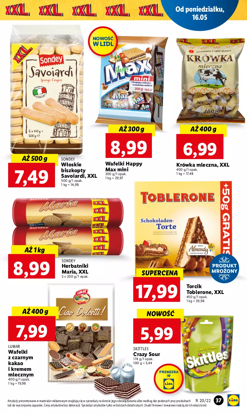 Gazetka promocyjna Lidl - GAZETKA - ważna 16.05 do 18.05.2022 - strona 37 - produkty: Biszkopty, Herbatniki, Kakao, Toblerone