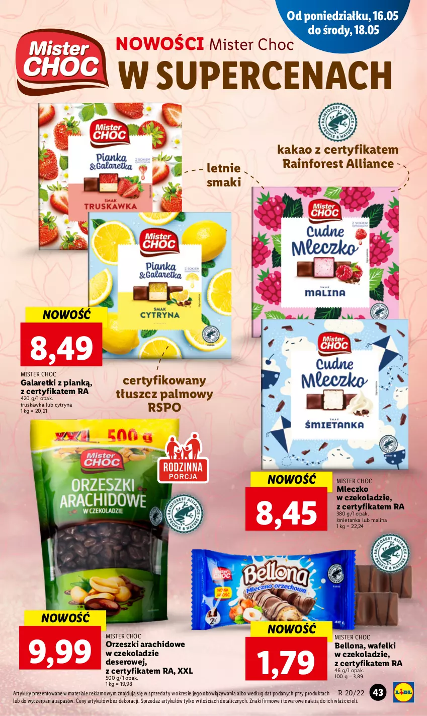 Gazetka promocyjna Lidl - GAZETKA - ważna 16.05 do 18.05.2022 - strona 43 - produkty: Bell, Deser, Gala, Galaretki, Kakao, Mleczko, Orzeszki, Ser