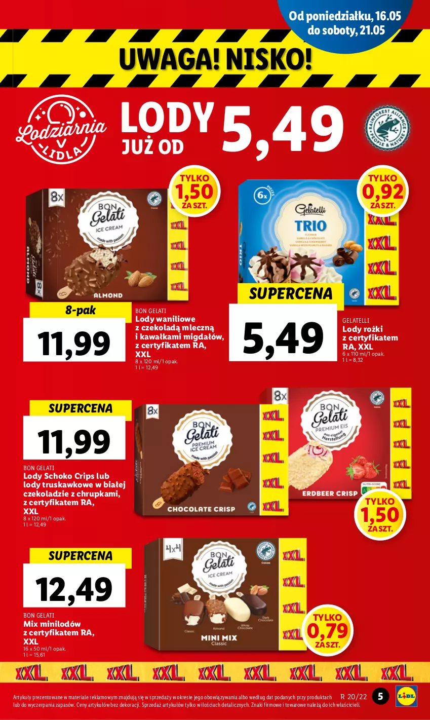 Gazetka promocyjna Lidl - GAZETKA - ważna 16.05 do 18.05.2022 - strona 5 - produkty: Kawa, Lody, Waga