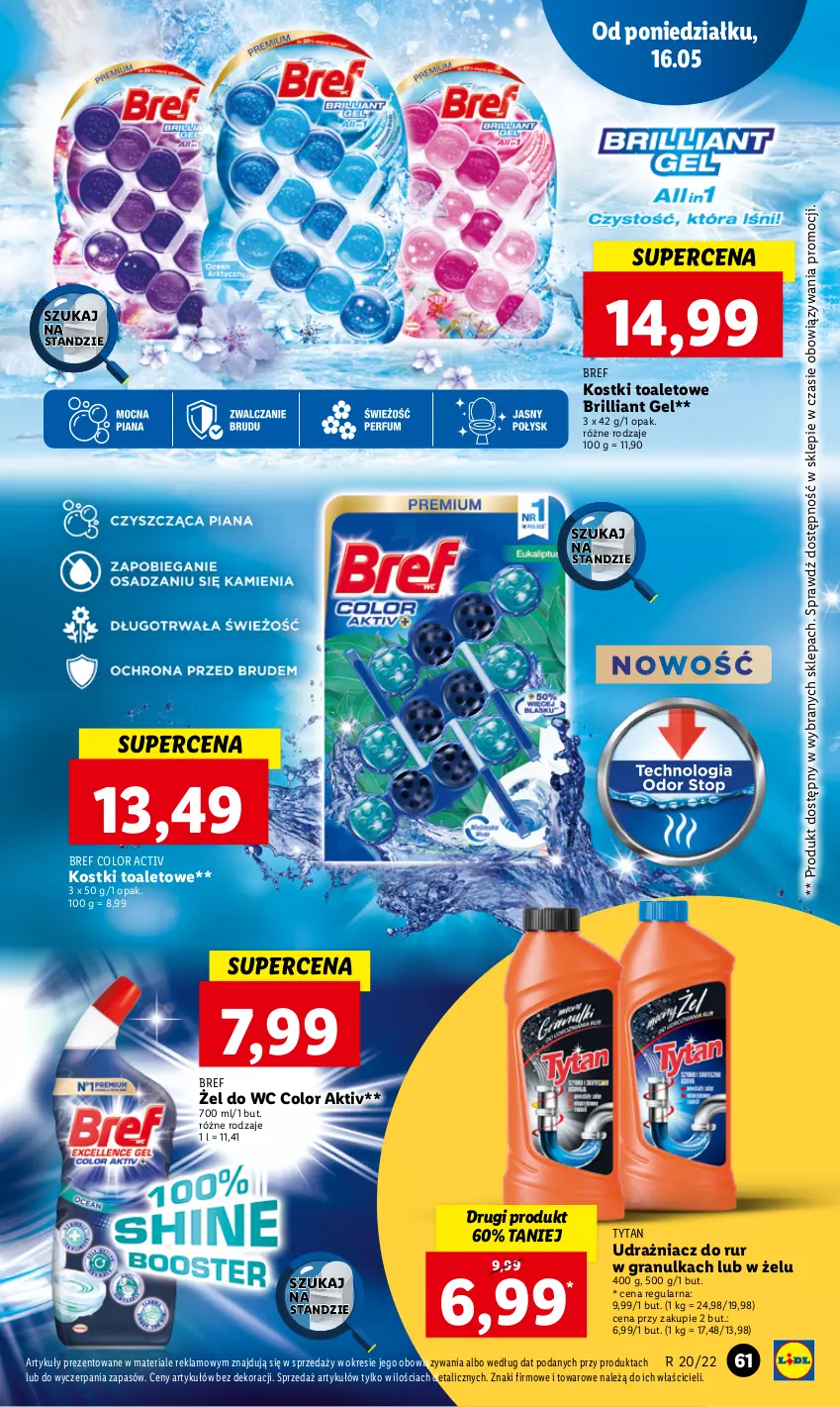 Gazetka promocyjna Lidl - GAZETKA - ważna 16.05 do 18.05.2022 - strona 61 - produkty: Bref, Gra, Tytan