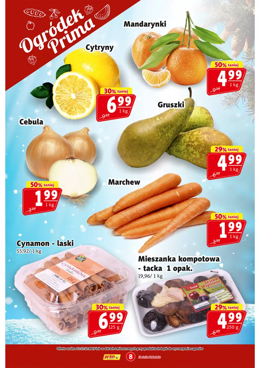 Gazetka promocyjna Prim Market - ważna 11.12 do 17.12.2025 - strona 8 - produkty: Gruszki, Mieszanka kompotowa