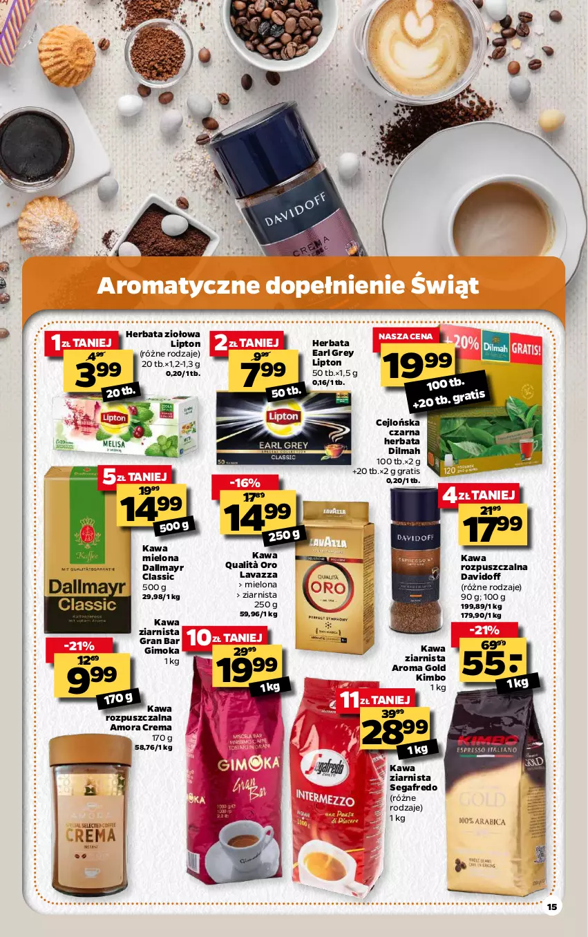 Gazetka promocyjna Netto - Gazetka spożywcza - ważna 29.03 do 03.04.2021 - strona 15 - produkty: Dallmayr, Davidoff, Dilmah, Earl Grey, Gimoka, Gra, Herbata, Kawa, Kawa mielona, Kawa rozpuszczalna, Kawa ziarnista, Lavazza, Lipton, Segafredo