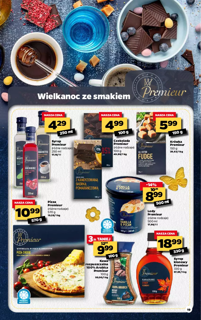 Gazetka promocyjna Netto - Gazetka spożywcza - ważna 29.03 do 03.04.2021 - strona 19 - produkty: BIC, Czekolada, Kawa, Kawa rozpuszczalna, Lody, Pizza, Syrop