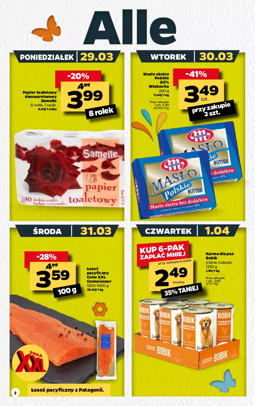 Gazetka promocyjna Netto - Gazetka spożywcza - ważna 29.03 do 03.04.2021 - strona 2 - produkty: Masło, Mleko, Mlekovita, Papier, Papier toaletowy, Tago