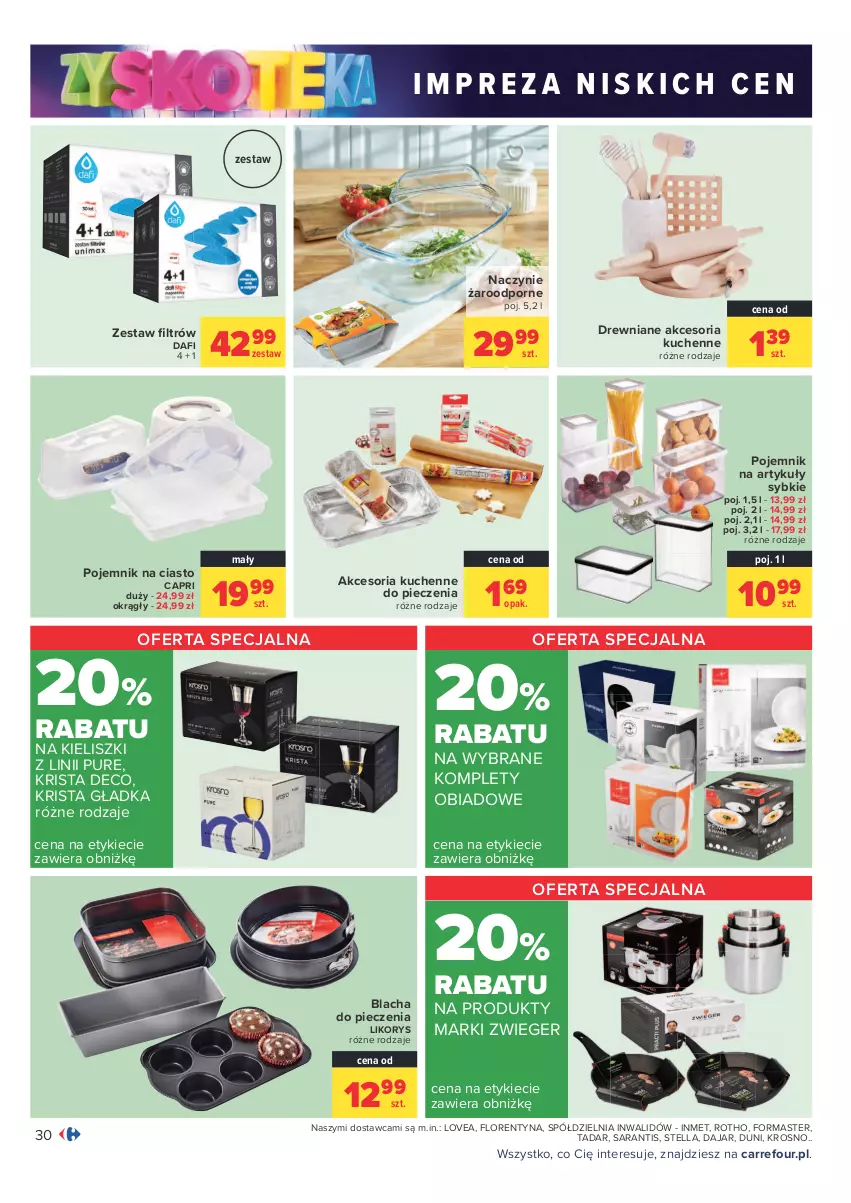 Gazetka promocyjna Carrefour - Gazetka Carrefour Zyskoteka - ważna 12.10 do 17.10.2021 - strona 30 - produkty: Blacha do pieczenia, Naczynie żaroodporne, Piec, Pojemnik, Pojemnik na ciasto, Por, Pur