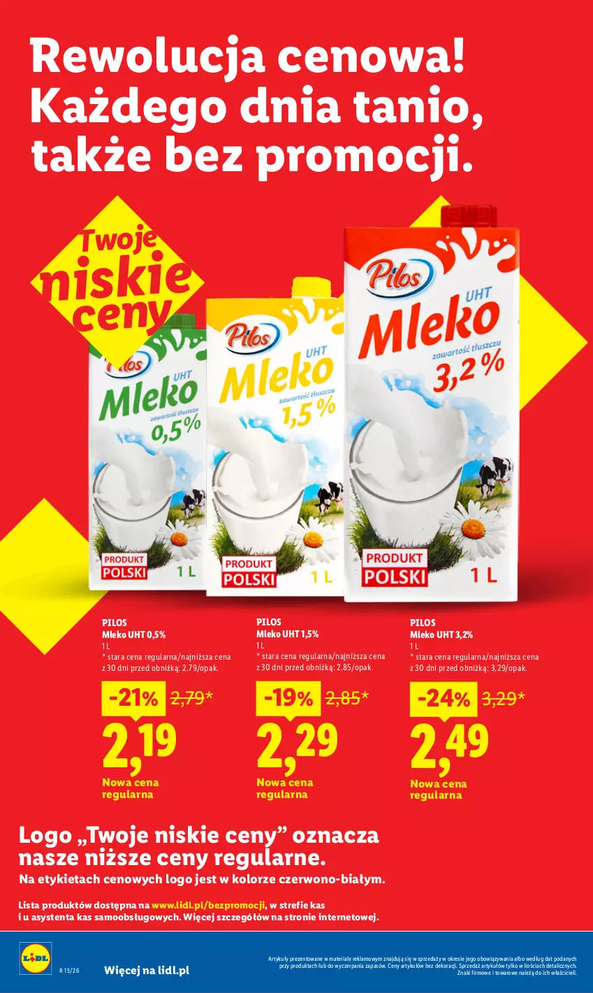 Gazetka promocyjna Lidl - Rewolucja cenowa! - ważna 03.07 do 31.07.2026 - strona 20 - produkty: Mleko, Pilos