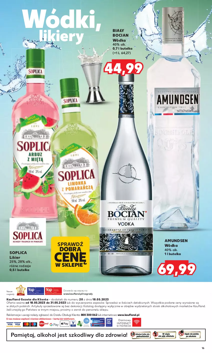 Gazetka promocyjna Kaufland - Barek Kauflandu - ważna 18.05 do 31.05.2023 - strona 14 - produkty: Amundsen, Biały Bocian, Likier, Mięta, Soplica, Wagi, Wódka