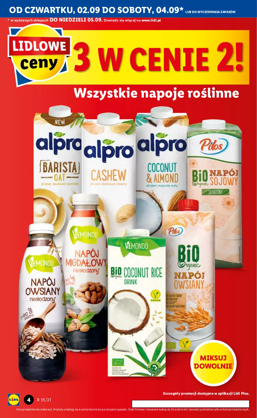 Gazetka promocyjna Lidl - GAZETKA - ważna 02.09 do 05.09.2021 - strona 4 - produkty: Napoje