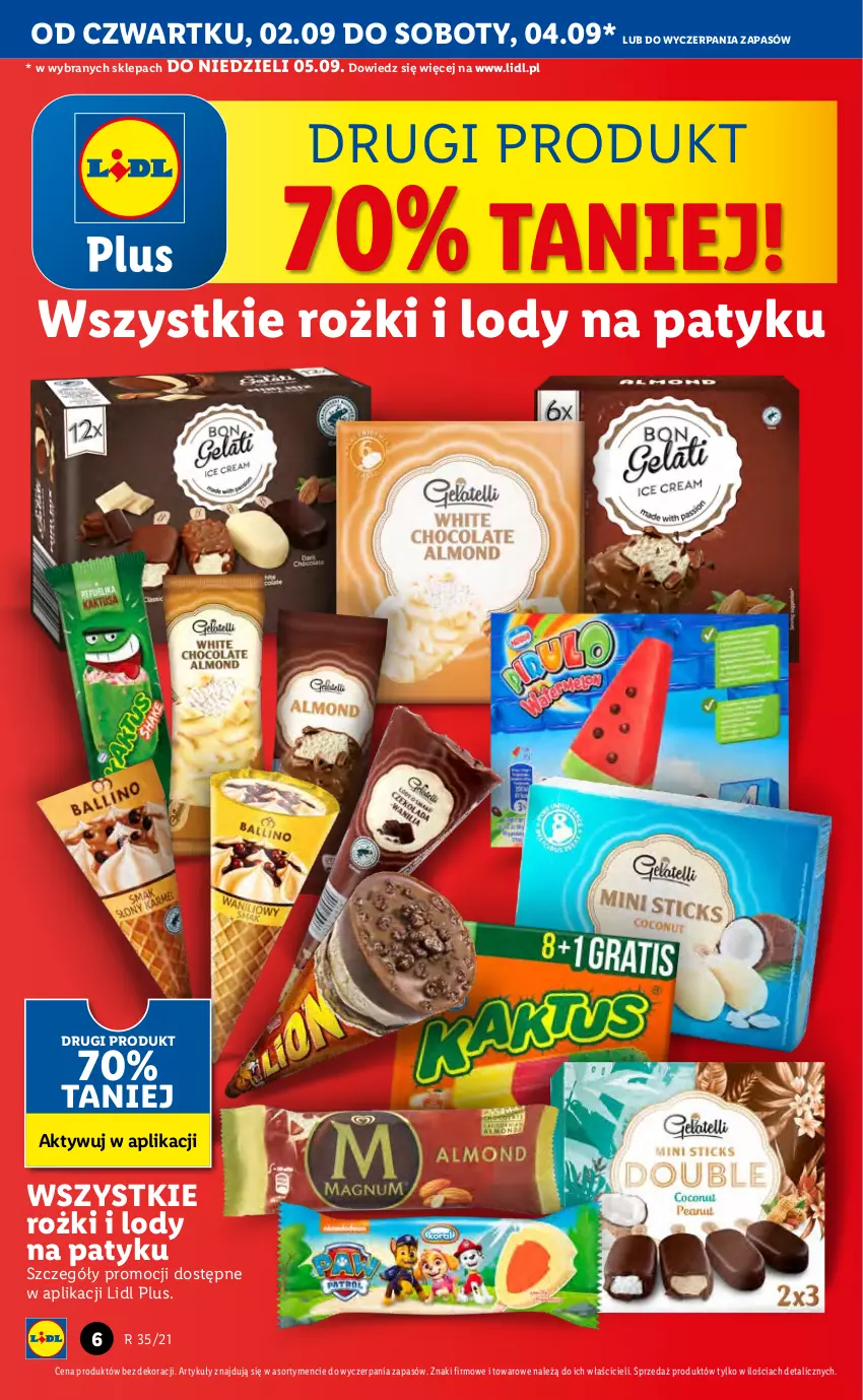 Gazetka promocyjna Lidl - GAZETKA - ważna 02.09 do 05.09.2021 - strona 6 - produkty: Lody