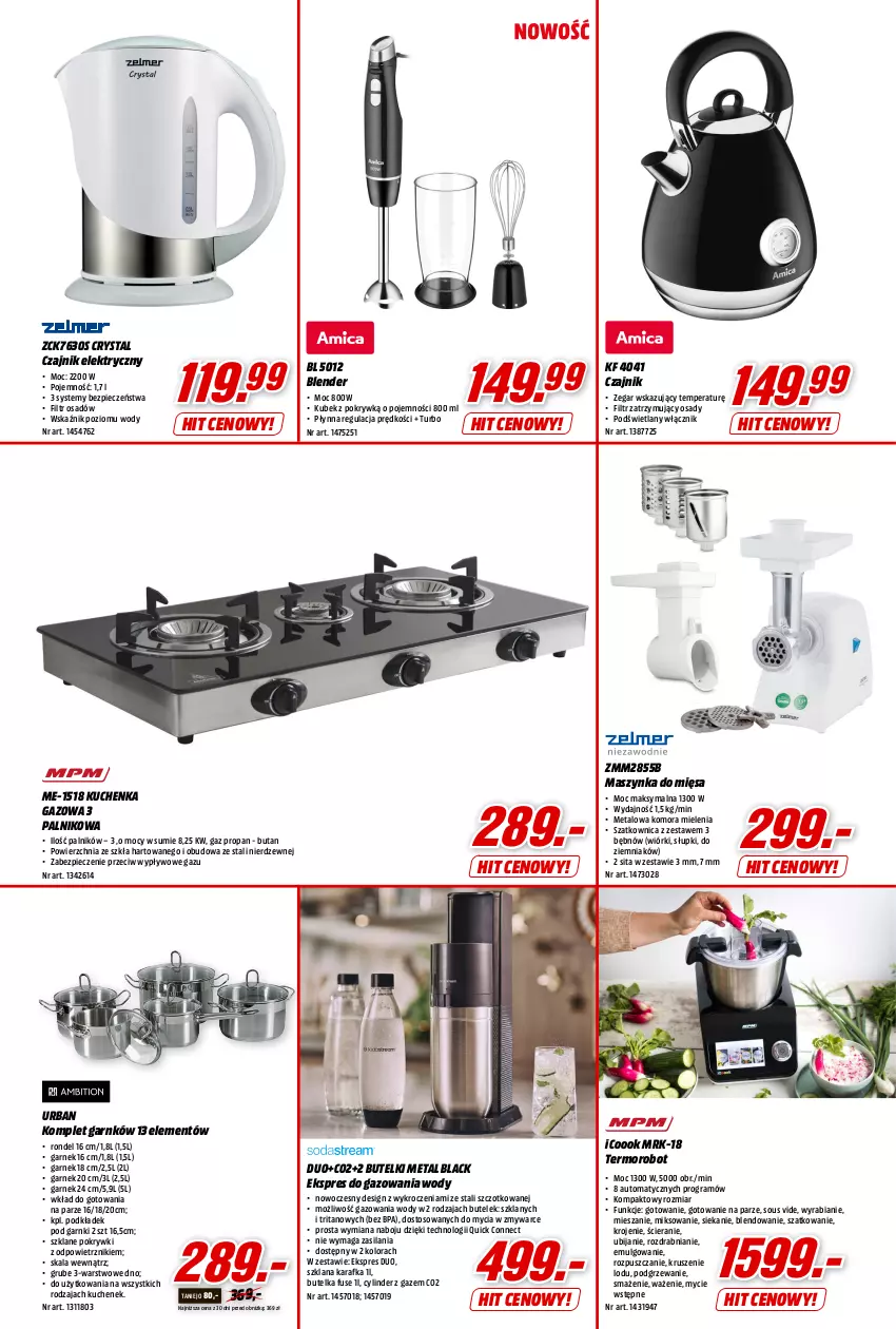 Gazetka promocyjna Media Markt - Gazetka Media Markt - ważna 10.08 do 15.08.2023 - strona 12 - produkty: Blender, Czajnik, Czajnik elektryczny, Garnek, Gra, Karafka, Kubek, Lack, LANA, LG, Maszynka, Piec, Podkład, Robot, Silan, Szatkownica, Szynka, Zegar