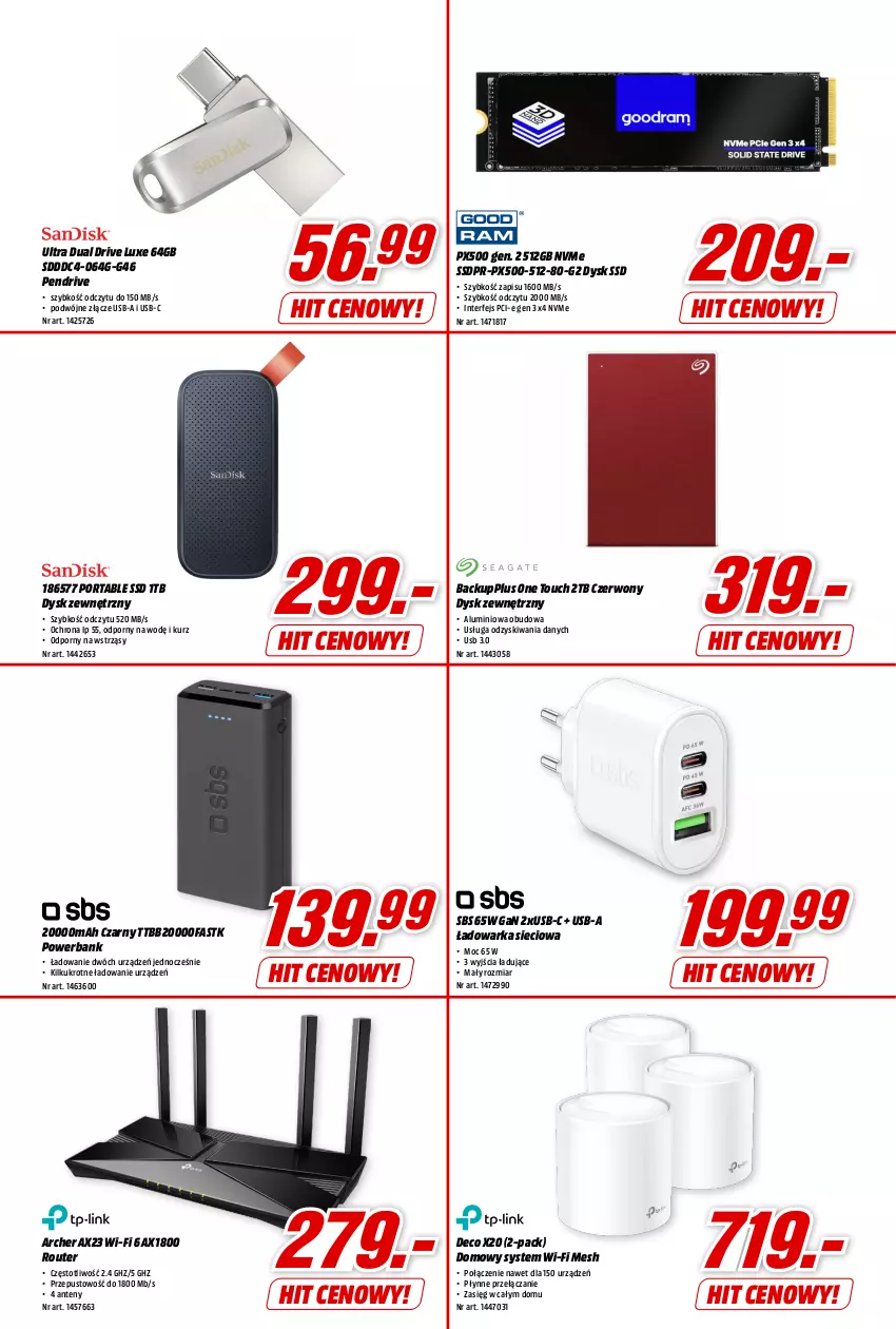 Gazetka promocyjna Media Markt - Gazetka Media Markt - ważna 10.08 do 15.08.2023 - strona 8 - produkty: Fa, Pendrive, Por, Powerbank, Router, Warka