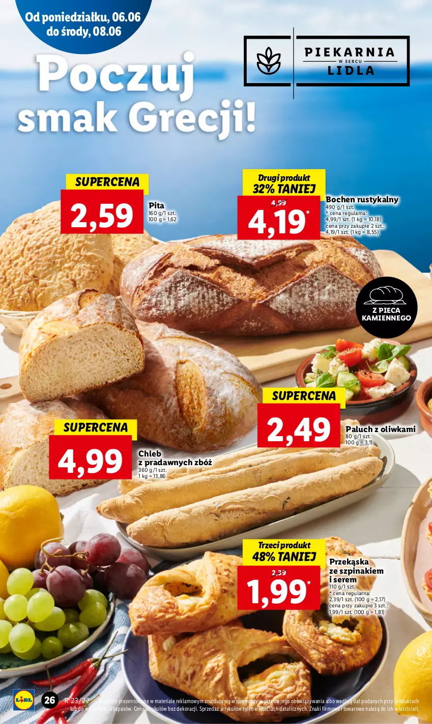 Gazetka promocyjna Lidl - GAZETKA - ważna 06.06 do 08.06.2022 - strona 26 - produkty: Chleb, Piec, Rust, Ser, Szpinak