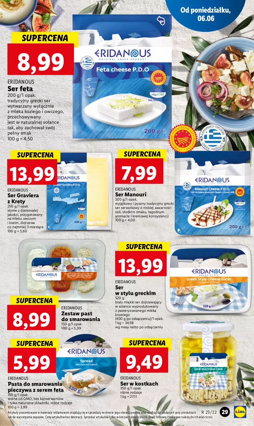 Gazetka promocyjna Lidl - GAZETKA - ważna 06.06 do 08.06.2022 - strona 29 - produkty: Feta, Gra, Kret, Piec, Ser, Solan