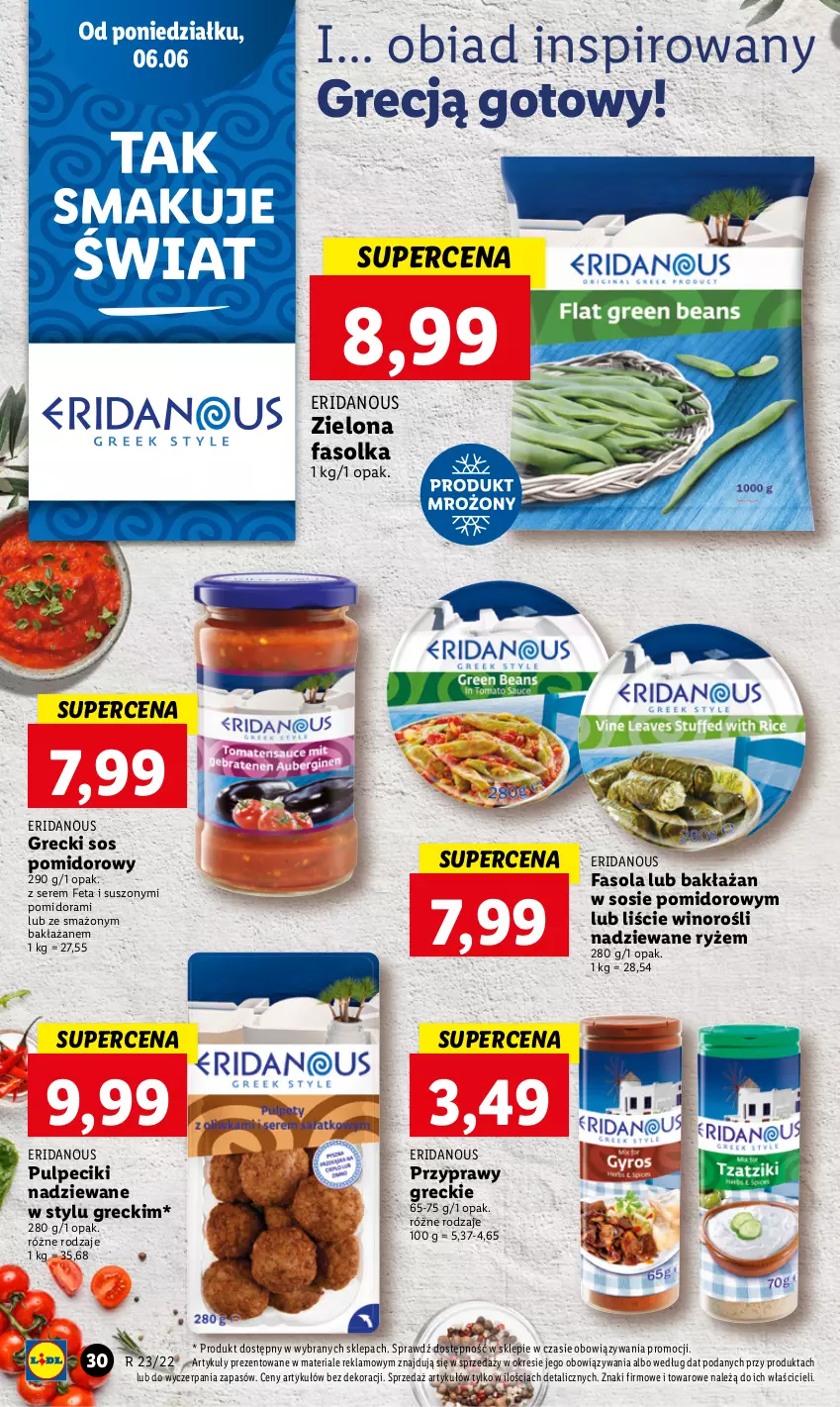 Gazetka promocyjna Lidl - GAZETKA - ważna 06.06 do 08.06.2022 - strona 30 - produkty: Fa, Fasola, Feta, Przyprawy, Ryż, Ser, Sos, Sos pomidorowy, Wino