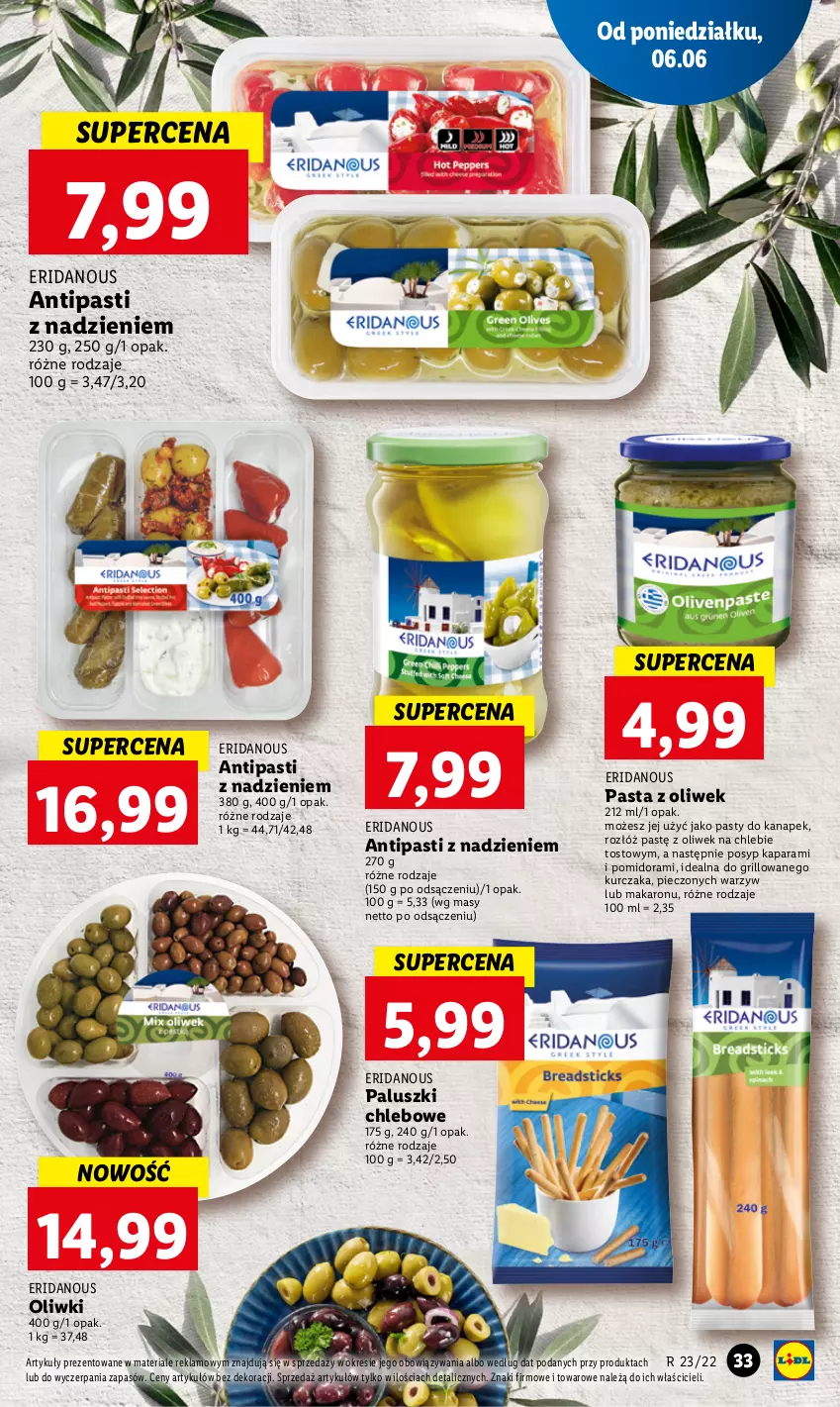 Gazetka promocyjna Lidl - GAZETKA - ważna 06.06 do 08.06.2022 - strona 33 - produkty: Chleb, Grill, Kurczak, Makaron, Oliwki, Piec