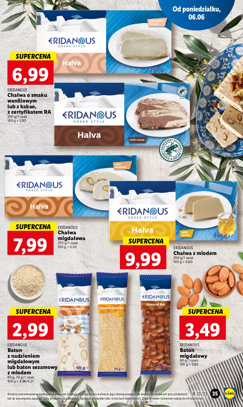 Gazetka promocyjna Lidl - GAZETKA - ważna 06.06 do 08.06.2022 - strona 35 - produkty: Baton, Chałwa, Kakao, Sezam