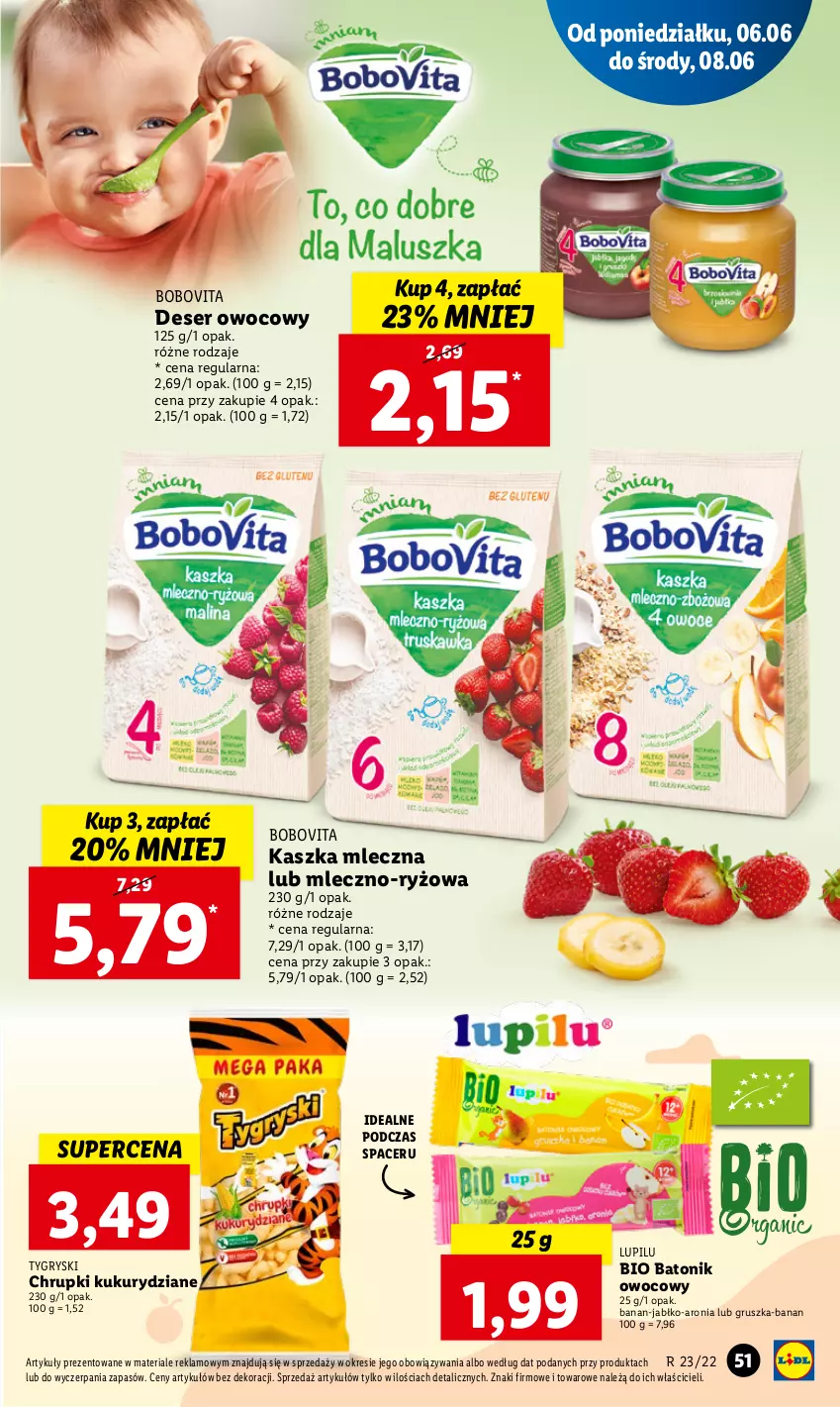 Gazetka promocyjna Lidl - GAZETKA - ważna 06.06 do 08.06.2022 - strona 51 - produkty: Acer, Aronia, Baton, Bio Batonik, BoboVita, Chrupki, Deser, Deser owocowy, Gry, Ryż, Ser, Tonik