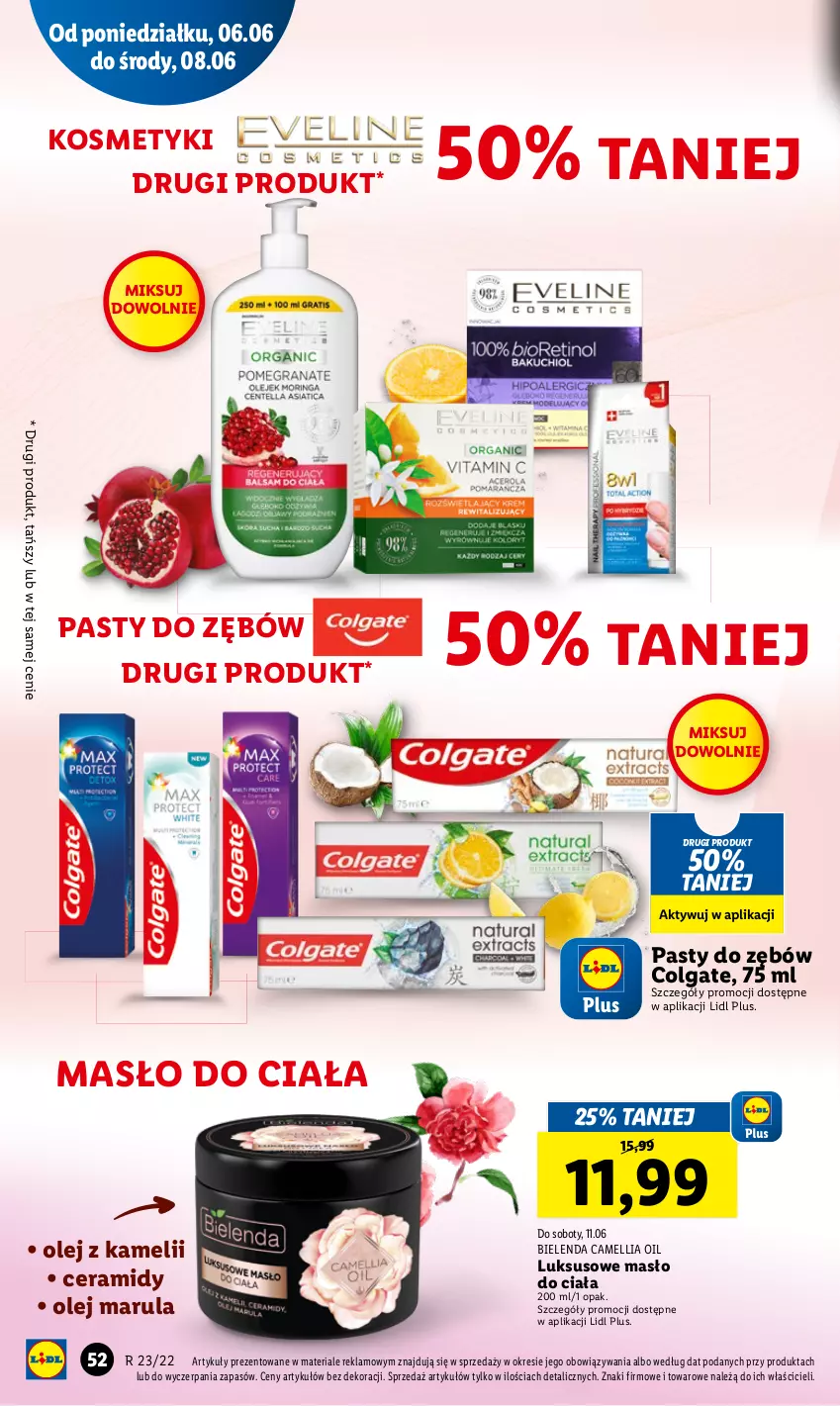 Gazetka promocyjna Lidl - GAZETKA - ważna 06.06 do 08.06.2022 - strona 52 - produkty: Bielenda, Colgate, LG, Masło, Masło do ciała, Olej