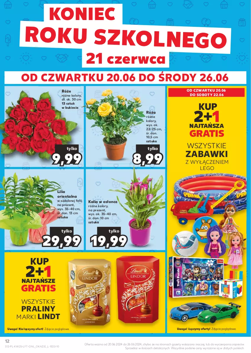 Gazetka promocyjna Kaufland - Gazetka tygodnia - ważna 20.06 do 26.06.2024 - strona 12 - produkty: Gra, LEGO, Lindt, Praliny, Róża, Waga