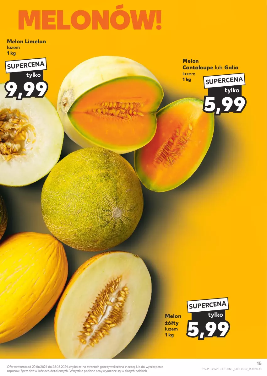 Gazetka promocyjna Kaufland - Gazetka tygodnia - ważna 20.06 do 26.06.2024 - strona 15 - produkty: Melon