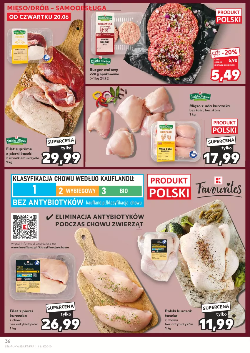 Gazetka promocyjna Kaufland - Gazetka tygodnia - ważna 20.06 do 26.06.2024 - strona 36 - produkty: Burger, Drób, Filet z piersi kurczaka, Kawa, Kurczak, Mięso, Mięso z uda kurczaka, Tusz