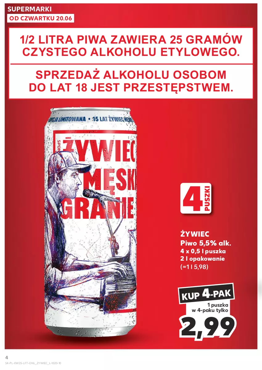 Gazetka promocyjna Kaufland - Gazetka tygodnia - ważna 20.06 do 26.06.2024 - strona 4 - produkty: Gra, Piwa, Piwo