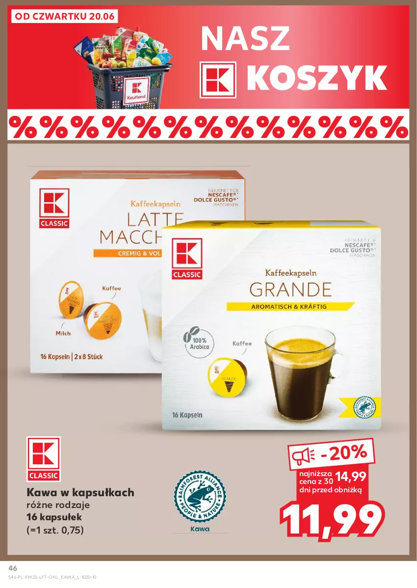 Gazetka promocyjna Kaufland - Gazetka tygodnia - ważna 20.06 do 26.06.2024 - strona 46 - produkty: Kawa, Kosz