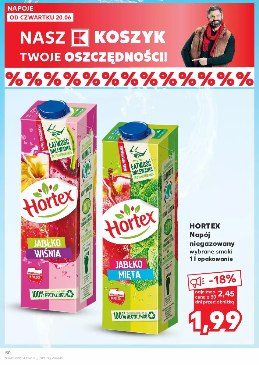 Gazetka promocyjna Kaufland - Gazetka tygodnia - ważna 20.06 do 26.06.2024 - strona 50 - produkty: Hortex, Kosz, Napój, Napój niegazowany, Napoje